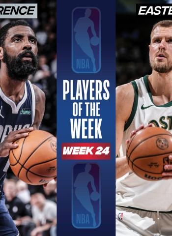 Kristaps Porzingis y Kyrie Irving, jugadores de la semana NBA