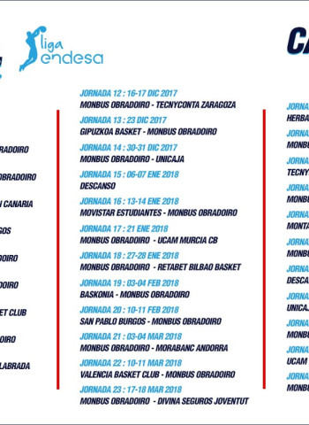 El Monbus Obradoiro repite y comenzará la temporada 2017/18 en casa contra Baskonia