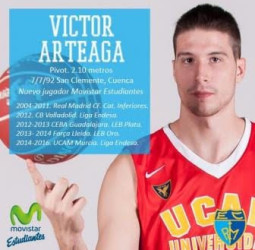 El pívot Víctor Arteaga se incorpora a Movistar Estudiantes