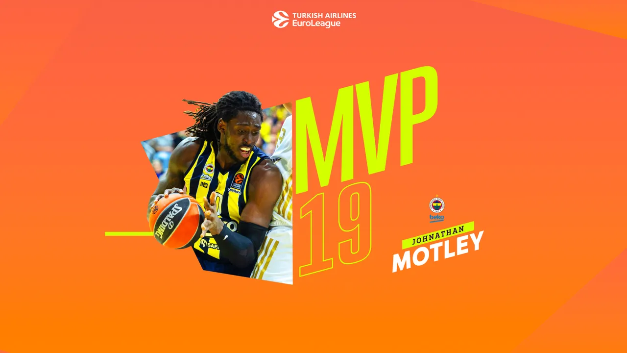 MVP de la jornada 19° EuroLeague: Johnathan Motley, Fenerbahce Beko Estambul