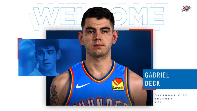 Los Thunder anuncian el fichaje de Gabriel Deck