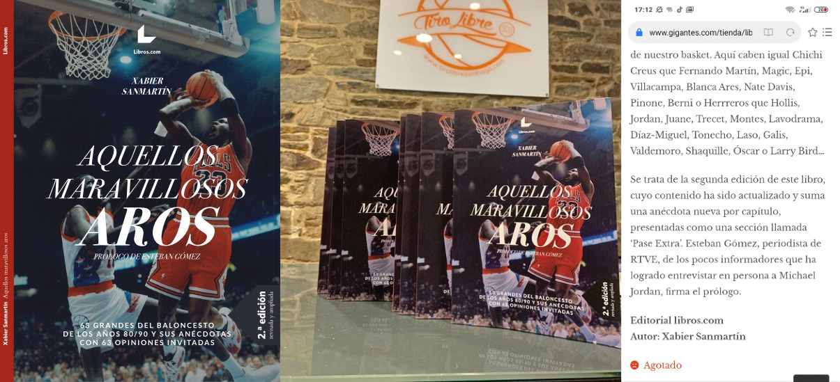 El libro de baloncesto «Aquellos Maravillosos Aros», agotado de nuevo en la web de Gigantes