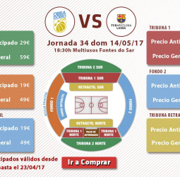 Las entradas para el Rio Natura Monbus Obradoiro – FC Barcelona Lassa ya a la venta en oficinas y web