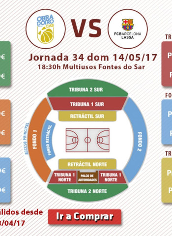 Las entradas para el Rio Natura Monbus Obradoiro – FC Barcelona Lassa ya a la venta en oficinas y web