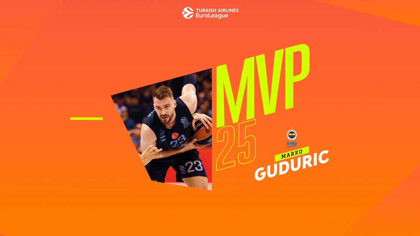 MVP de la 25ª jornada EuroLeague: Marko Guduric, Fenerbahce Beko Istanbul