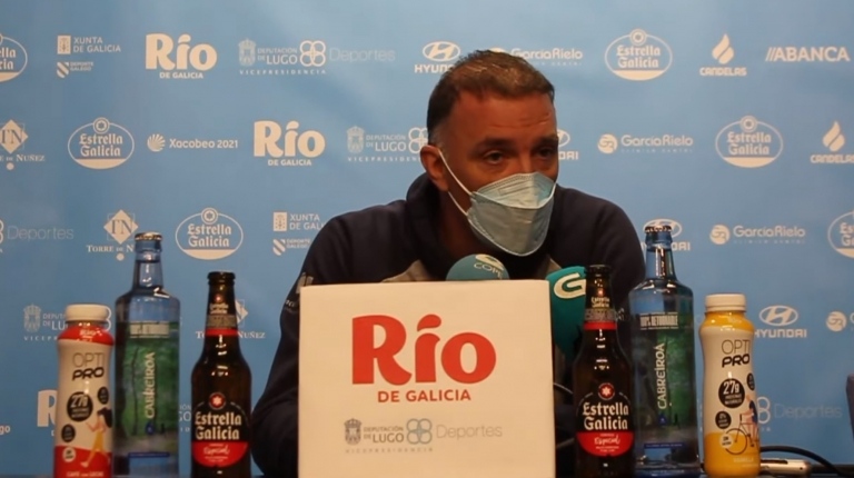 Veljko Mrsic en la previa al Río Breogán - Surne Bilbao Basket