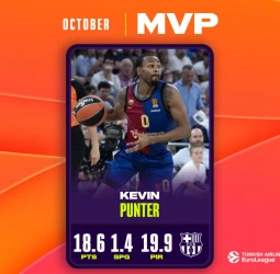 Kevin Punter, del Barcelona, nombrado MVP de octubre en la EuroLeague