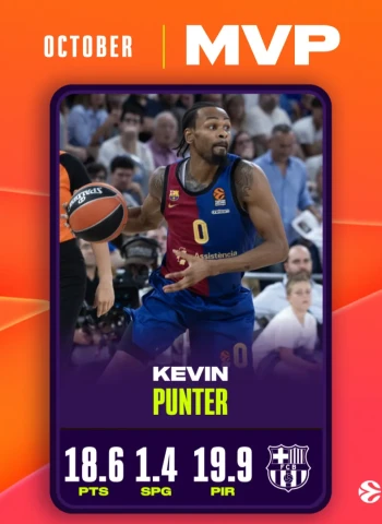 Kevin Punter, del Barcelona, nombrado MVP de octubre en la EuroLeague
