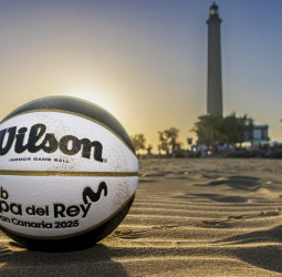 Blanco, negro y dorado en el balón de la Copa del Rey Gran Canaria 2025