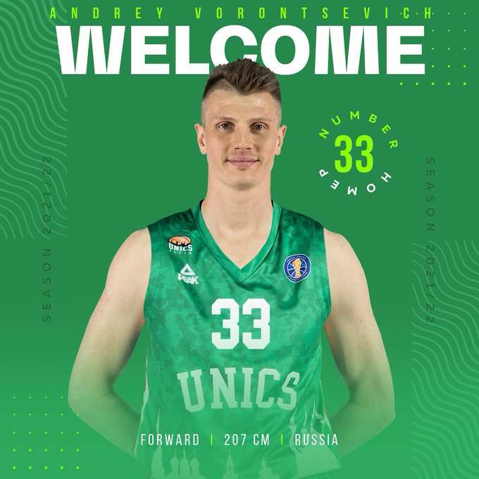 Andrey Vorontsevich, nuevo jugador del Unics Kazan