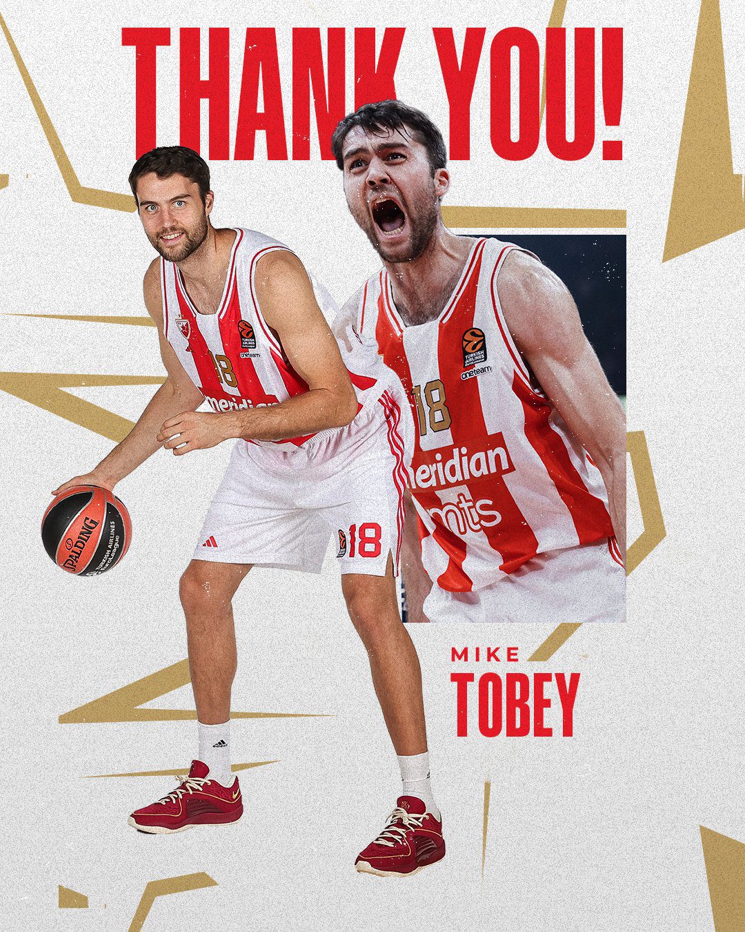 El Estrella Roja anuncia la salida de Mike Tobey
