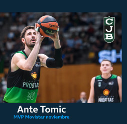 Ante Tomic, MVP Movistar del mes de noviembre
