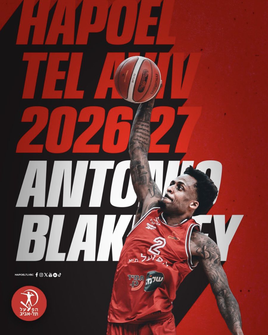 El Hapoel Tel Aviv anuncia la renovación de Antonio Blakeney
