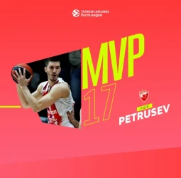 MVP jornada 17 EuroLeague : Filip Petrusev, Crvena Zvezda Meridianbet Belgrade