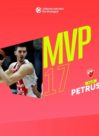 MVP jornada 17 EuroLeague : Filip Petrusev, Crvena Zvezda Meridianbet Belgrade