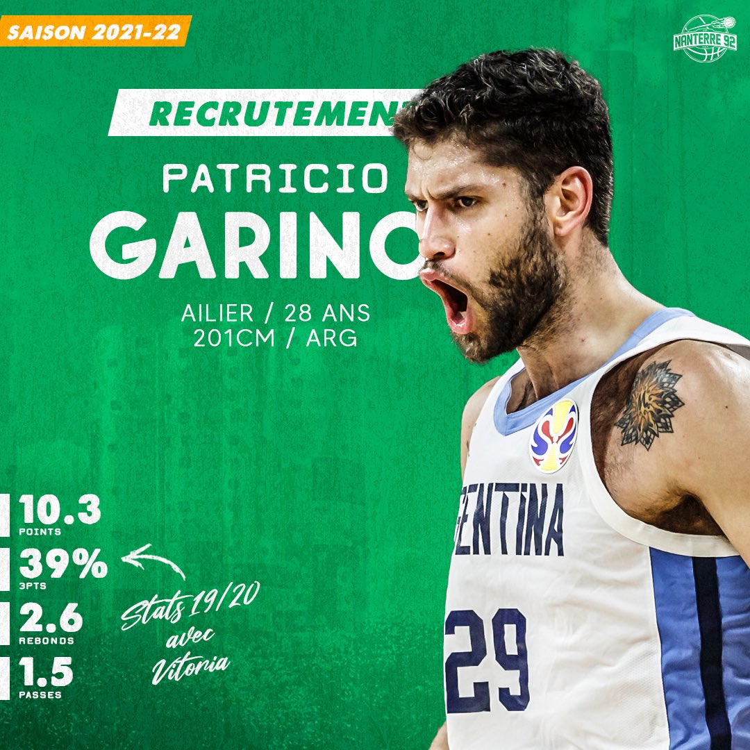 Patricio Garino ficha por el Nanterre francés