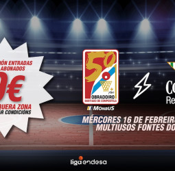 Los abonados pueden comprar entradas a 9€ en cualquier zona del pabellón para el partido ante Coosur Real Betis
