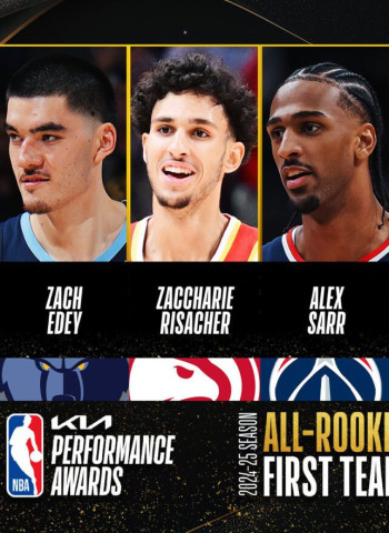 Stephon Castle y Zaccharie Risacher lideran el Mejor Quinteto de Novatos de la NBA 2024-25