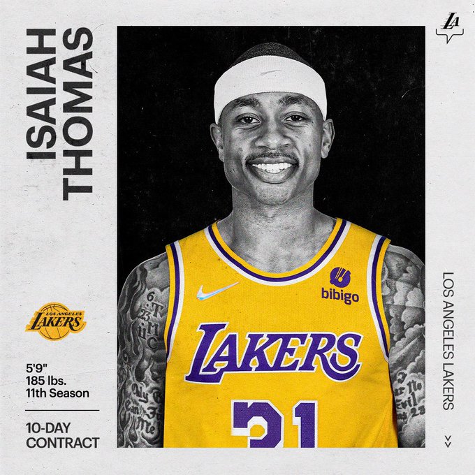 Los Angeles Lakers anuncian la contratación de Isaiah Thomas