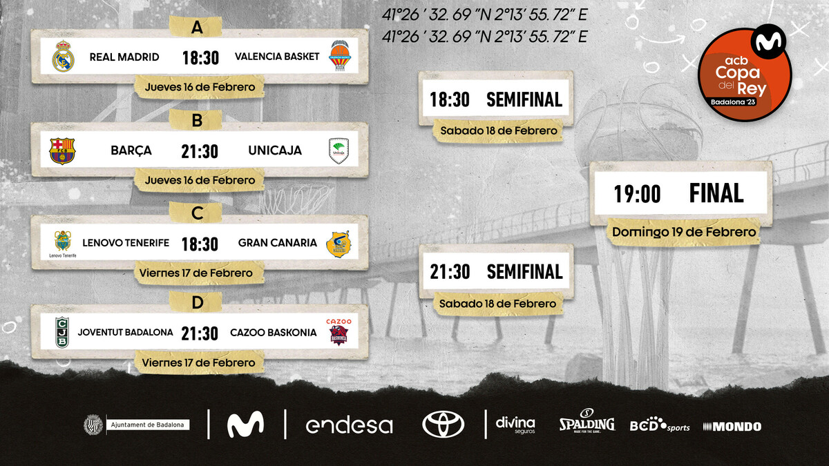 La Copa del Rey Badalona 2023 ya conoce su hoja de ruta