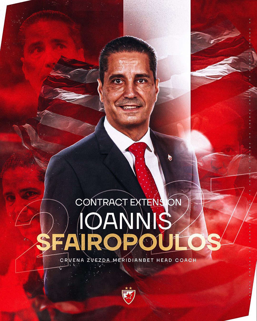 Ioannis Sfairopoulos renueva con el Estrella Roja