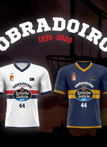 El Monbus Obradoiro presenta las camisetas de juego para la temporada 2020/21, de la mano de GEFF, en Deportes Caneda