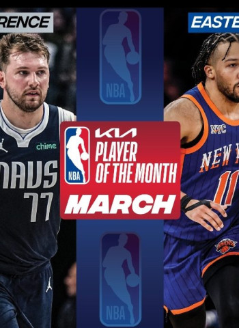 Jalen Brunson y Luka Doncic, jugadores del mes de marzo NBA