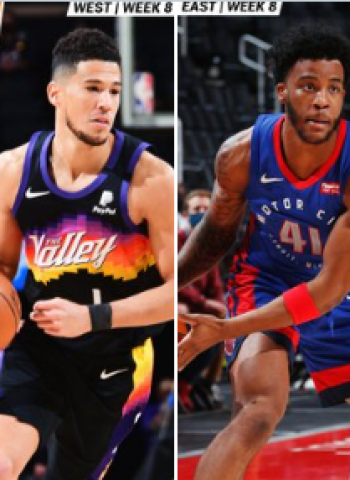 Devin Booker y Saddiq Bey, jugadores de la semana en la NBA