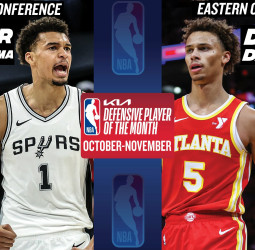 Wembanyama y Daniels, mejores defensores del mes NBA
