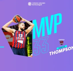 MVP de la 33ª jornada EuroLeague: Darius Thompson, Cazoo Baskonia Vitoria-Gasteiz