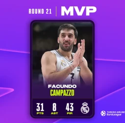 MVP de la Jornada 21 EuroLeague: Facundo Campazzo, Real Madrid