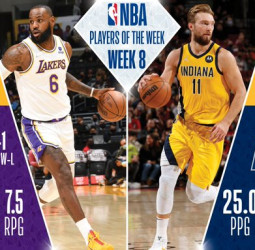 Domantas Sabonis y LeBron James, jugadores de la semana en la NBA