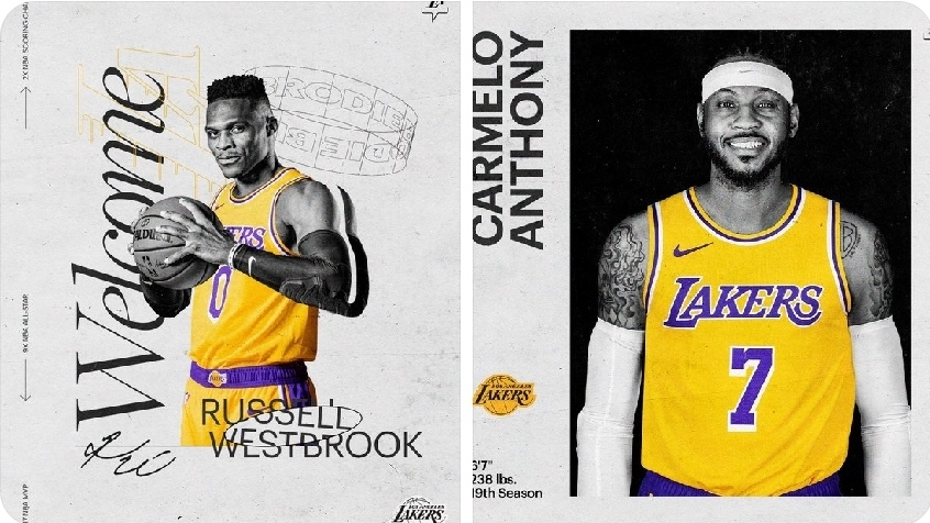 Los Lakers anuncian los fichajes de Carmelo Anthony y Russell Westbrook