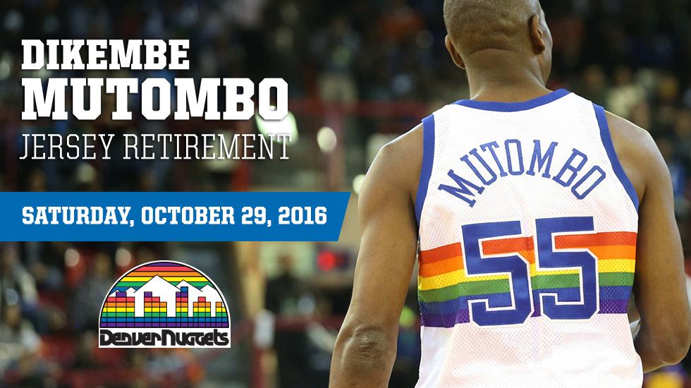 Los Denver Nuggets retiran el 55 de Dikembe Mutombo