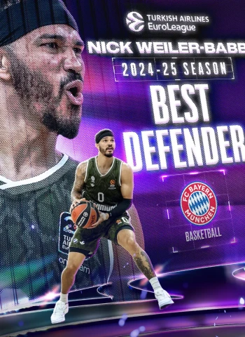 Nick Weiler-Babb, mejor defensor de la EuroLeague 2024/25