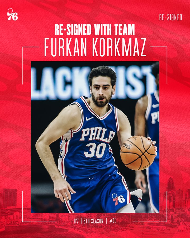 Furkan Korkmaz, tres temporadas más en los Philadelphia Sixers