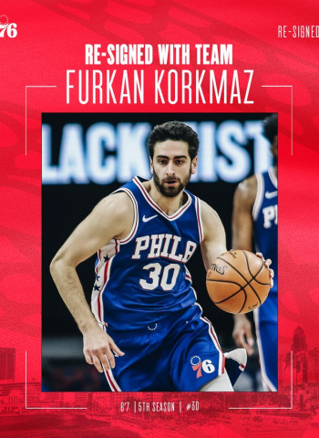 Furkan Korkmaz, tres temporadas más en los Philadelphia Sixers