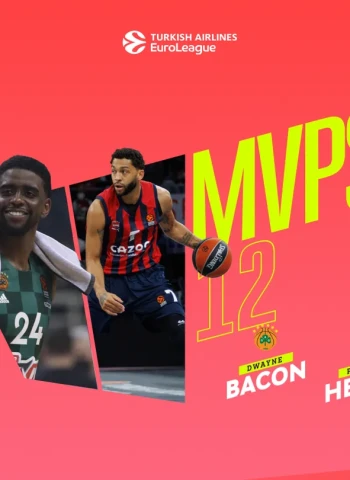 Co-MVP de la 12ª jornada de EuroLeague: Bacon, Panathinaikos y Henry, Baskonia