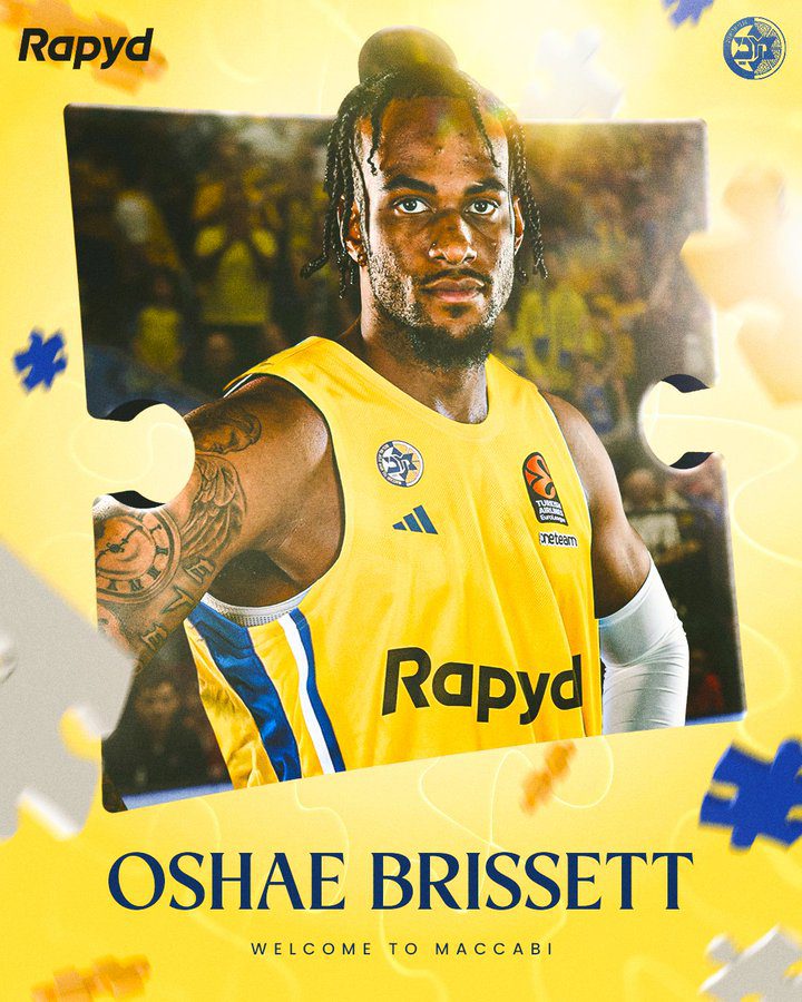 Maccabi Tel Aviv ficha al canadiense Oshae Brissett para las dos próximas temporadas