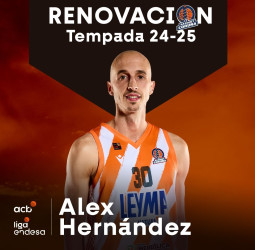 Álex Hernández, renovado unta temporada más por el Leyma Básquet Coruña