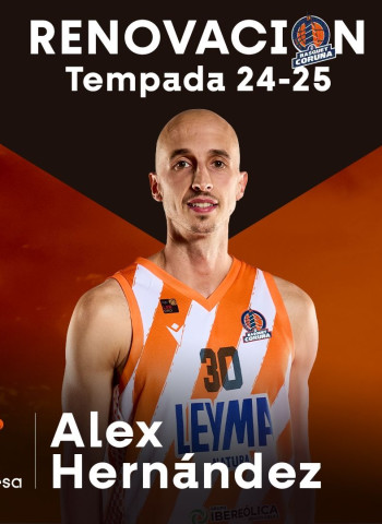 Álex Hernández, renovado unta temporada más por el Leyma Básquet Coruña
