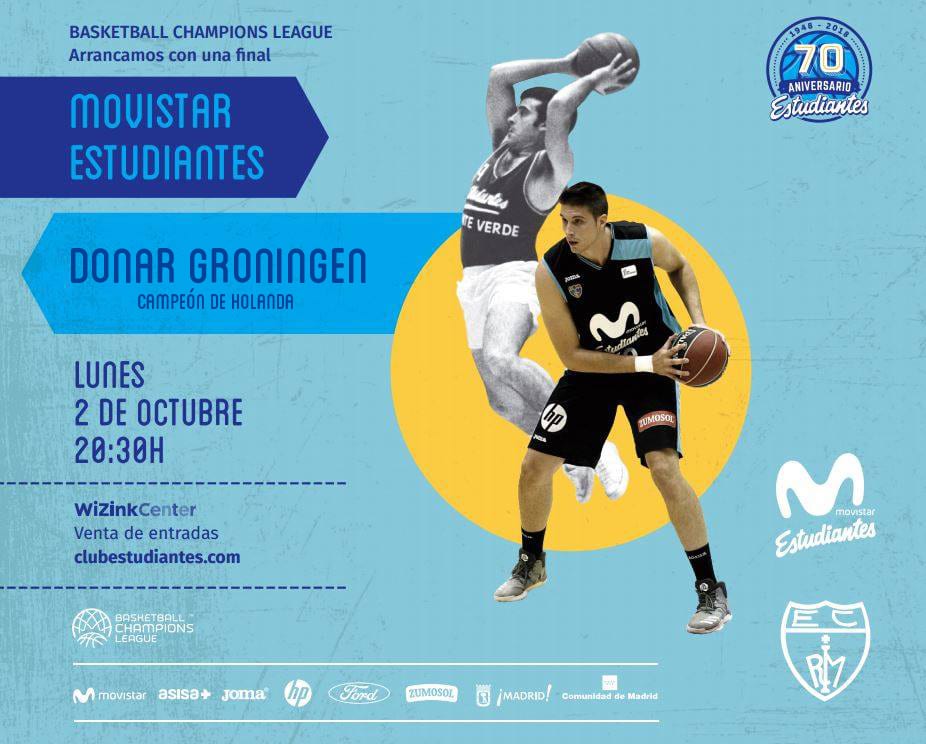 El campeón de Holanda, Donar Groningen, rival en la previa de Champions del Movistar Estudiantes