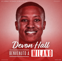 Devon Hall, nuevo jugador del Armani Milán