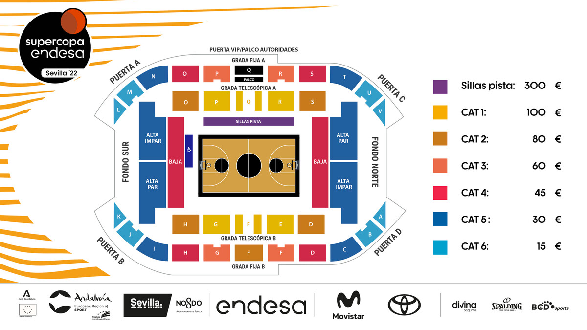 Ya a la venta nuevos abonos para la Supercopa Endesa Sevilla 2022