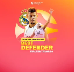 Walter Tavares, mejor defensor de la Euroliga 2022-23
