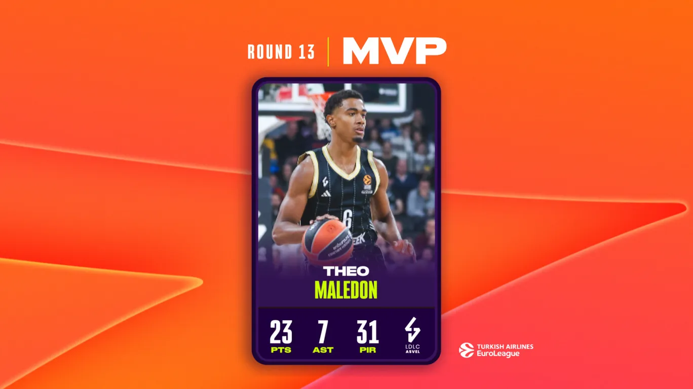 MVP de la Jornada 13 EuroLeague: Theo Maledon, LDLC ASVEL Villeurbanne