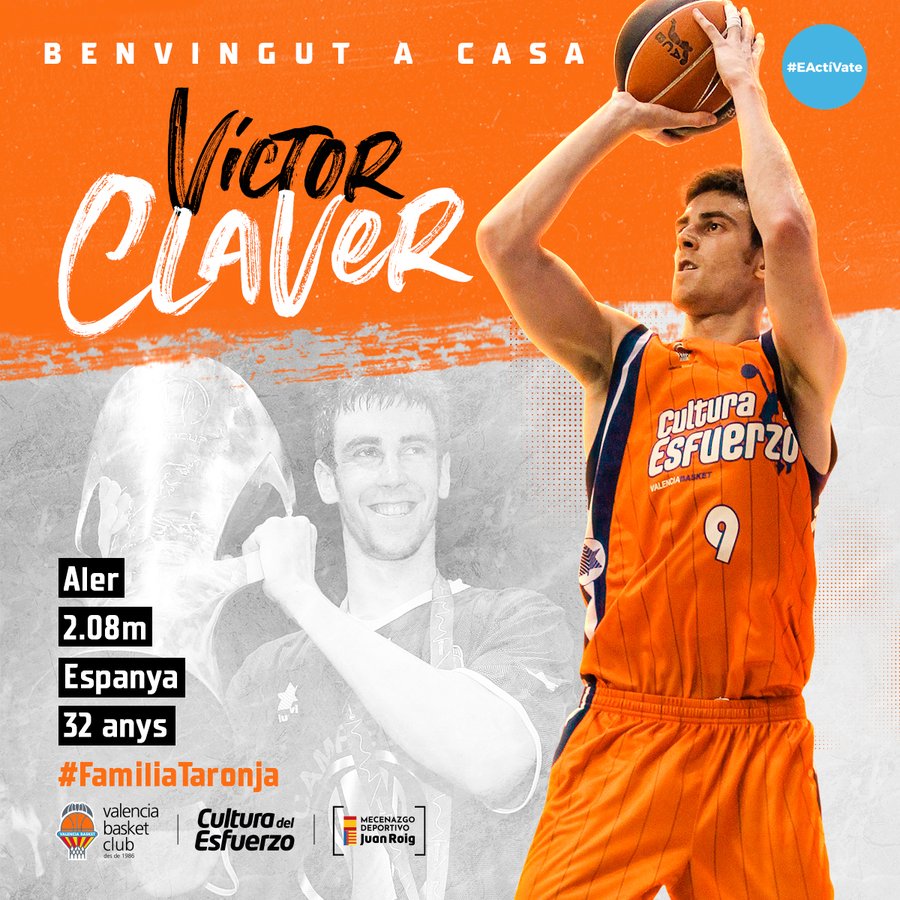 Víctor Claver vuelve a casa para su segunda etapa en Valencia Basket