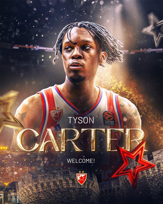 Tyson Carter regresa a la Euroliga de la mano del Crvena Zvezda