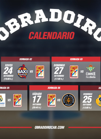 El Monbus Obradoiro inaugurará la temporada de su 50 aniversario en casa recibiendo al Baloncesto Fuenlabrada