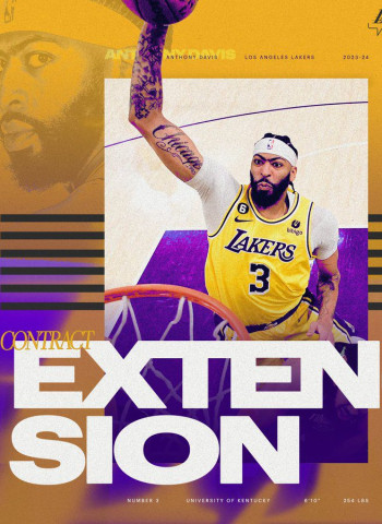 Los Lakers anuncian la extensión de contrato de Anthony Davis